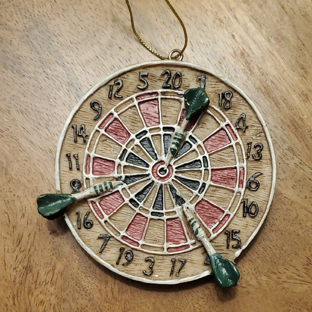 Vintage Dartboard Christmas Ornament